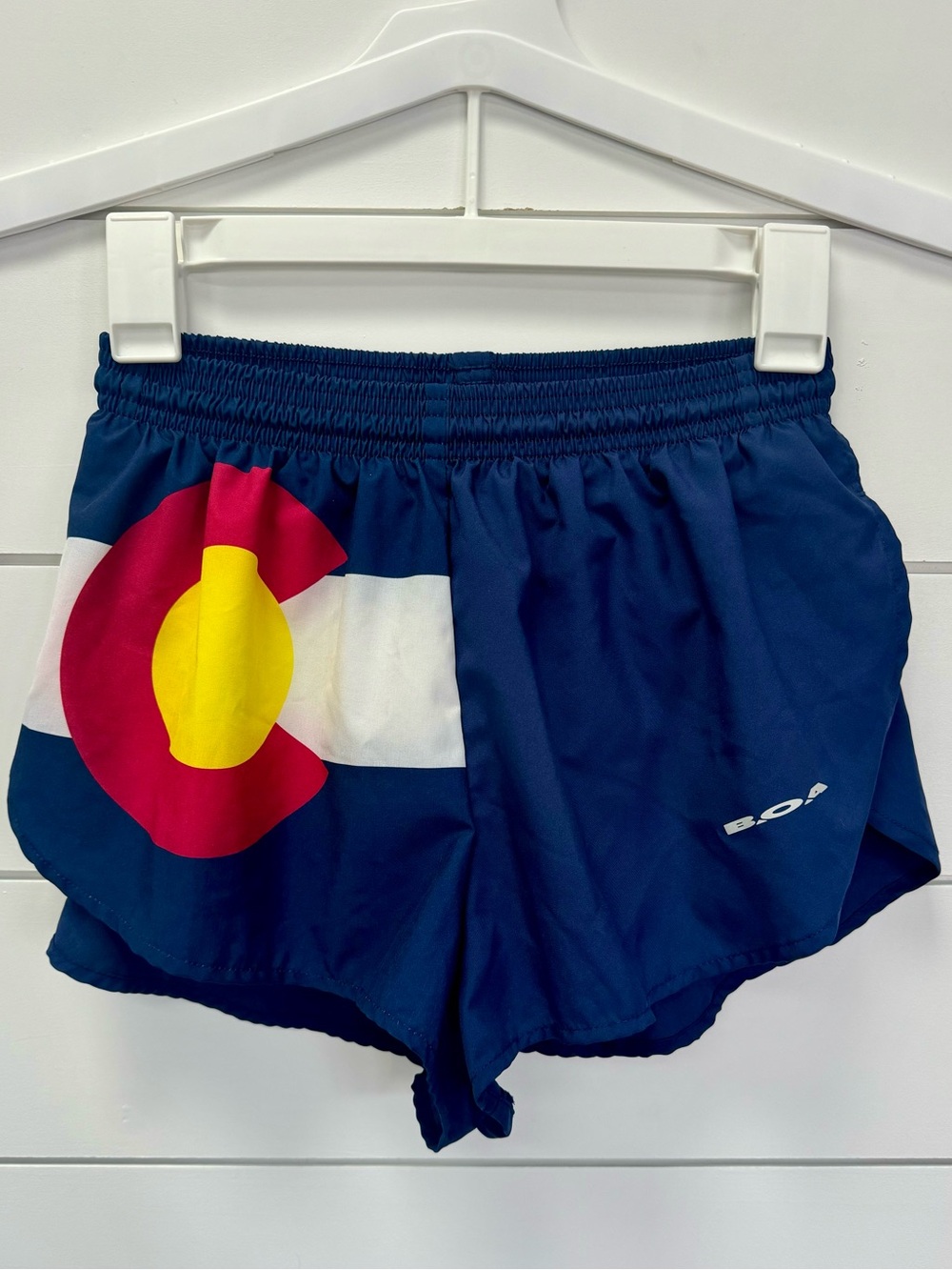 BOA Colorado Flag Running Split Shorts Men’s Medium USA Made